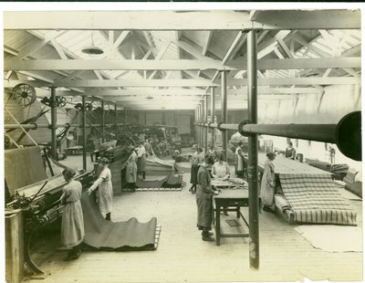 Cloth Finishing Room, Long Meadow Mill, 1923 by English Photographer